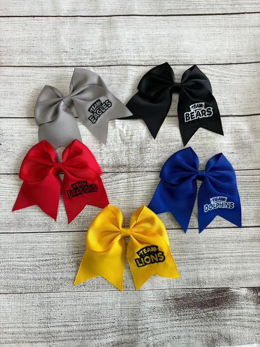 New 2024 Embroidered Team Bows